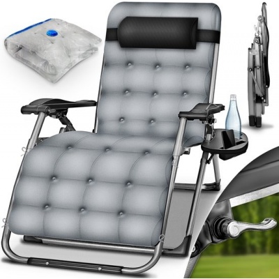 Foto van tillvex® Opvouwbare Ligstoel tot 200kg | Weerbestendig Zonnebed voor Tuin & Balkon