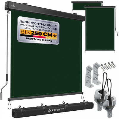 Foto van KESSER® Zonneluifel 140 x 250 cm Zijluifel | Zonnescherm Verticaal uitschuifbaar | Zon en Privacy Be
