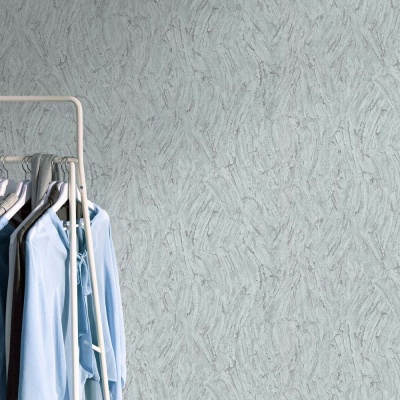 Foto van Erismann Vliesbehang Grijs Glitter Spatelstructuur 10301-10 Focus