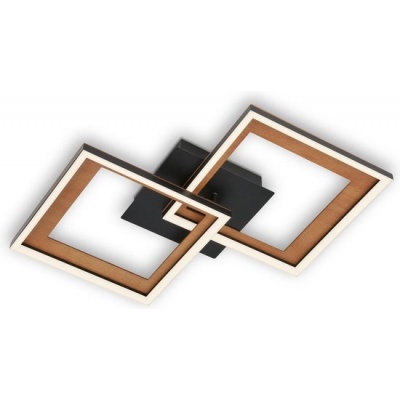 Foto van Briloner Leuchten FRAME - Wand- en plafondlamp - Dimbaar - 3000K warm wit - Draaibaar - 44 x 44 x 8