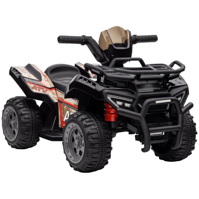 Foto van HOMCOM elektrische quad kinderauto 6V met LED koplamp voor 18-36 maanden, zwart 66 x 44 x 42 cm