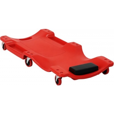Foto van DURHAND Auto monteurscreeper Kunststof 100x48x12 cm Rood