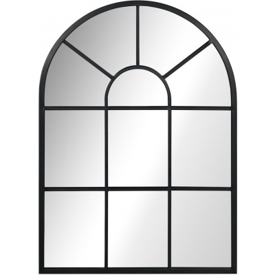 Foto van HOMCOM wandspiegel met metalen frame - robuust - zwart