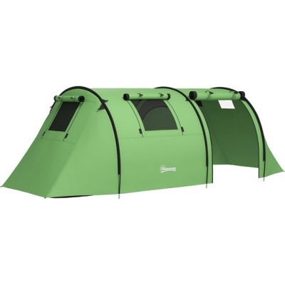 Foto van Outsunny Tunneltent van polyester en glasvezel - 470L x 220B x 150H cm - Donkergroen