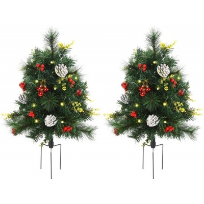 Foto van HOMCOM Kunststof Kerstboom met Metaal Ø33 x 75H cm Groen