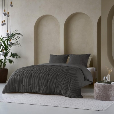 Foto van Zelesta Groovebed Dekbed Zonder Overtrek - Hypoallergeen Teddystof (Taupe, 200x200 cm)