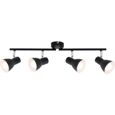 Foto van Briloner Leuchten CUP - plafondlamp - 4-lamps - E14 max. 25W - draaibare spots - zwart