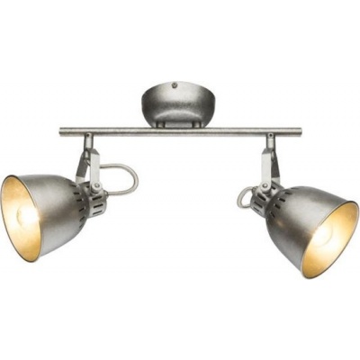 Foto van Moderne Plafondlamp - Nikkel - 2 x E14 fitting | Surrey