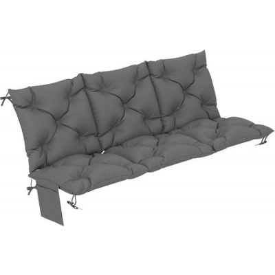 Foto van Outsunny Buiten zitkussen - Polyester, PP-katoen - 150L x 100B x 10H cm - Donkergrijs