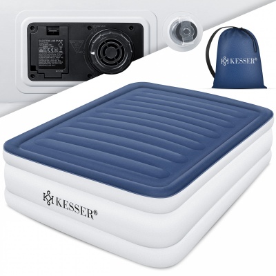 Foto van KESSER® Opblaasbaar matras 203 x 152,5 x 51 cm, luchtbed, zelfopblazend gastenbed