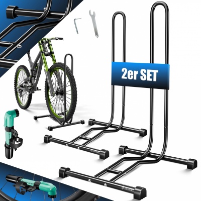 Foto van KESSER® Fietshouder voor mountainbike, e-bike, citybike, racefiets, MTB, vrijstaande fietsstandaard,