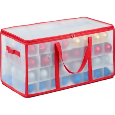 Foto van Kerstballen opbergbox - 128 vakken - verstelbare schotels - kerstballen organizer