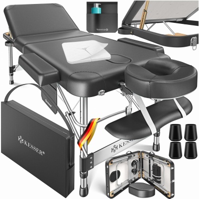 Foto van KESSER® Mobiel Massagebed Opvouwbaar & In Hoogte Verstelbaar 3-Zone Massagebed Massagetafel Cosmetis
