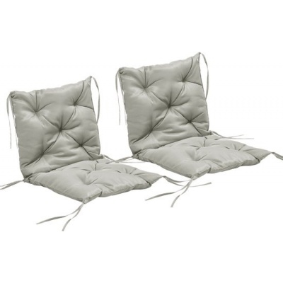 Foto van Outsunny Buiten zitkussen set - Polyester, schuim - 98L x 50B x 8H cm - Lichtgrijs