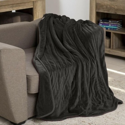 Fleece elektrische deken antraciet - 9 standen - XXL 200 x 180 cm - wasbaar en met timer Fleece elektrische deken antraciet - 9 standen - XXL 200 x 180 cm - wasbaar en met timer