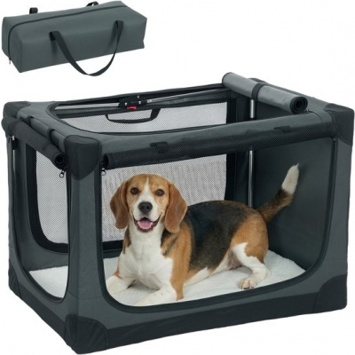 Foto van PawHut Dierenvervoer Tas - 600D Oxford, RVS - 76L x 54B x 54H cm - Groen