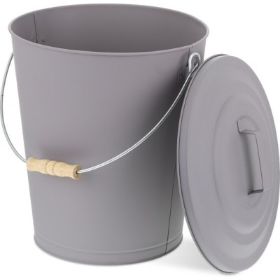 Foto van Metalen emmer met deksel - 24 liter - voor pellets en kolen