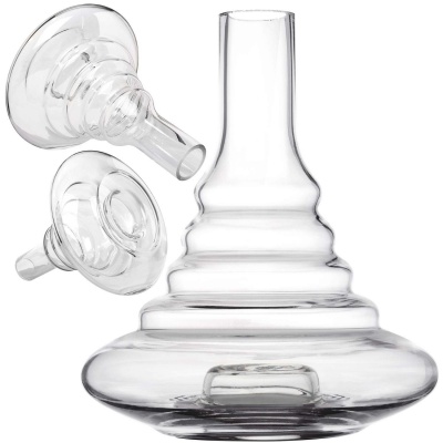 Foto van DILAW Onyx Shisha Kom met Glas Vervangglas - Medium, Hoogte: ca. 19,5 cm, zonder Gewinde