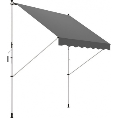 Foto van Outsunny - Luifel met Zwengel - 3 x 1,5 m - Grijs