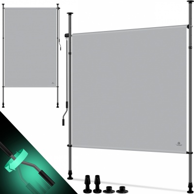 Foto van KESSER® Zonnescherm Luifel verticale Zonwering 200 x 310 cm Klemluifel uittrekbaar en ondoorzichtig,
