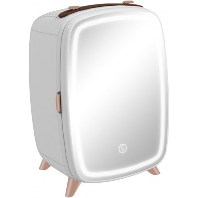 Foto van HOMCOM Mini Koelkast van Kunststof en Glas - 24,3L x 19,4B x 35,6H cm - Wit