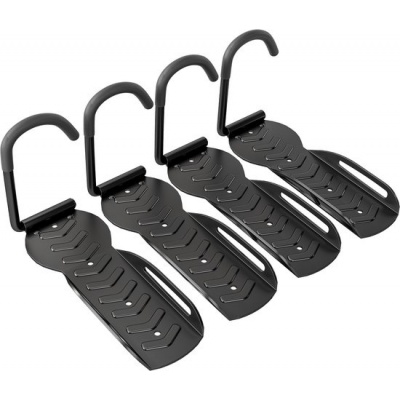 Foto van SPORTNOW Metalen Zwart Fiets Wandhouder 25,5L x 10,5B x 4H cm