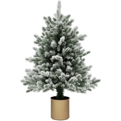 Foto van HOMCOM Kunststof Kerstboom Ø60 x 100H cm Groen en Goud