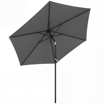 Foto van Outsunny Tuinparasol - Metaal, Polyester - Ø270 x 219H cm - Donkergrijs