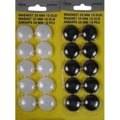 Magneet 30MM Mix Zwart-Wit Magneet 30MM Mix Zwart-Wit