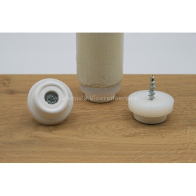 Antislip dop met schroef Wit Foto van Antislip dop met schroef Wit