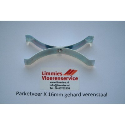Parketveer X 16mm gehard verenstaal Foto van Parketveer X 16mm gehard verenstaal