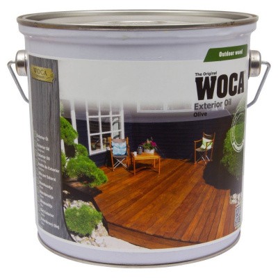Woca Exterior Wood Oil Zoutgroen Foto van Woca Exterior Wood Oil Zoutgroen