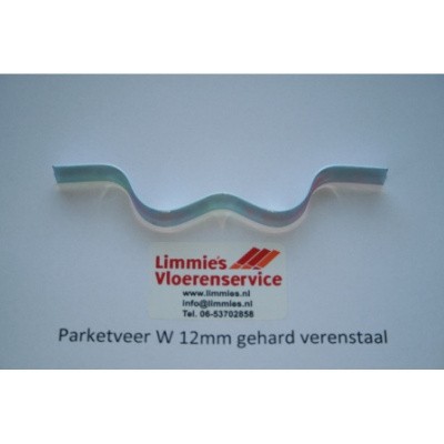 Parketveer W 12mm gehard verenstaal Foto van Parketveer W 12mm gehard verenstaal