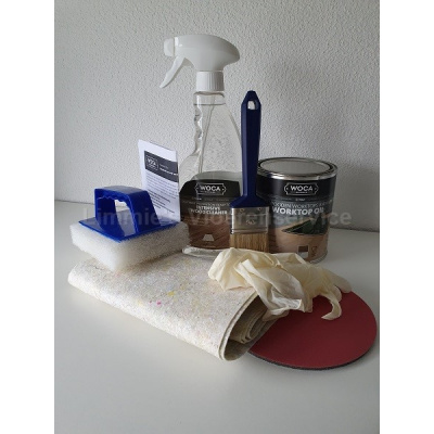Woca Werkbladolie Naturel Set Foto van Woca Werkbladolie Naturel Set