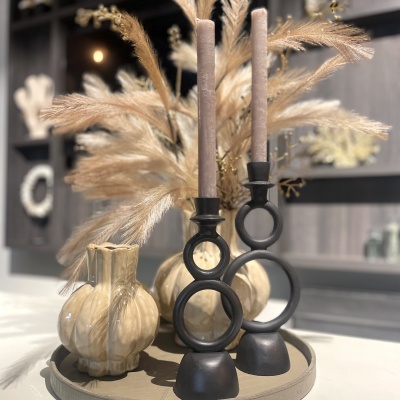 Candle Holder - Black - Large