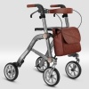Afbeelding van Ultra Lichtgewicht Rollator Dubbel Vouwbaar Trive metallic grey