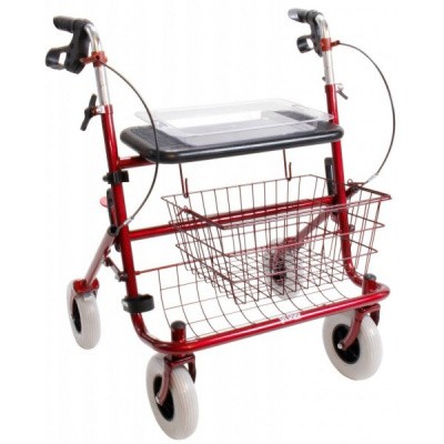 Rollator Basic XL Provo zitbreedte 50cm Rood Rollator Basic XL Provo zitbreedte 50cm Rood