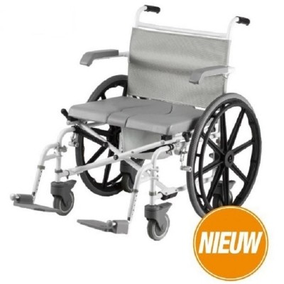 Douche - Toilet Rolstoel XL verrijdbaar Duo Motion 24 inch wielen Douche - Toilet Rolstoel XL verrijdbaar Duo Motion 24 inch wielen