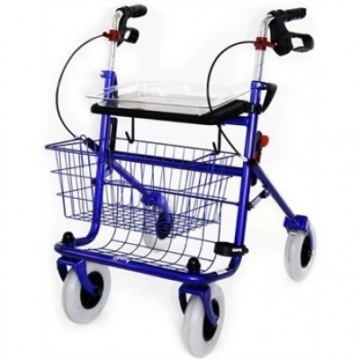 Rollator Basic Deluxe Blauw Rollator Basic Deluxe Blauw