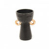 Bild von Vase schwarz mit Goldohrring-12x11x18cm