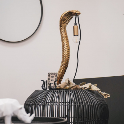 Schlangenlampe - Gold