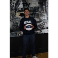 Sweater - Donar Geborduurd - Blauw/Wit