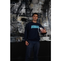 Sweater - Donar Geborduurd blauw - Blauw