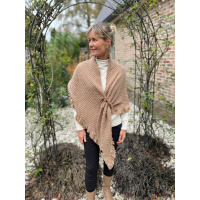 Foto van Overslag poncho met riempje beige