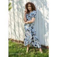 Fos jurk bonnie chrysant navy