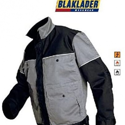 Blaklader werkjas 4075-1507 grijs/zwart EN531 en EN470-1, XXL Blaklader werkjas 4075-1507 grijs/zwart EN531 en EN470-1, XXL