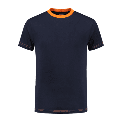 Indushirt TS 180 T-shirt marine-oranje Indushirt TS 180 T-shirt marine-oranje