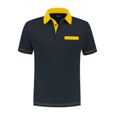 Indushirt PS 200 Polo-shirt marine-geel Indushirt PS 200 Polo-shirt marine-geel