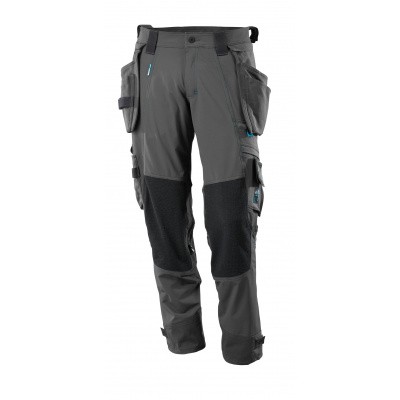 Mascot werkbroek met afneembare spijkerzakken, stretch | 17031-311 | 018-donkerantraciet Mascot werkbroek met afneembare spijkerzakken, stretch | 17031-311 | 018-donkerantraciet