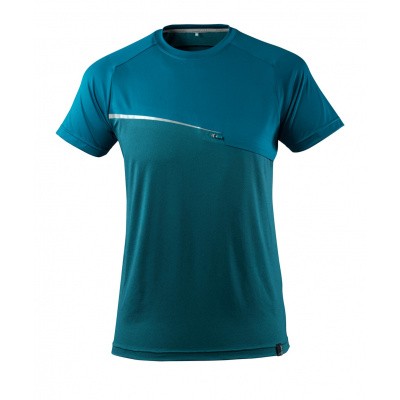 T-shirt met borstzak, vochtafdrijvend | 17782-945 | 044-donkerpetrol T-shirt met borstzak, vochtafdrijvend | 17782-945 | 044-donkerpetrol